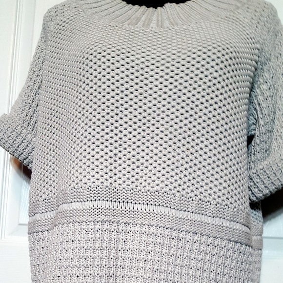 Current Elliott Light Grey Fringe Bottom Sweater - Picture 4 of 8